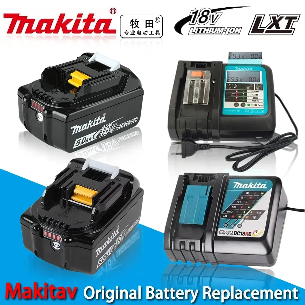 

Original makita Battery BL1860 BL1850B BL1850 BL1840 BL1830 screwdriver battery & charger 18v Replacement Power Tool Batteries