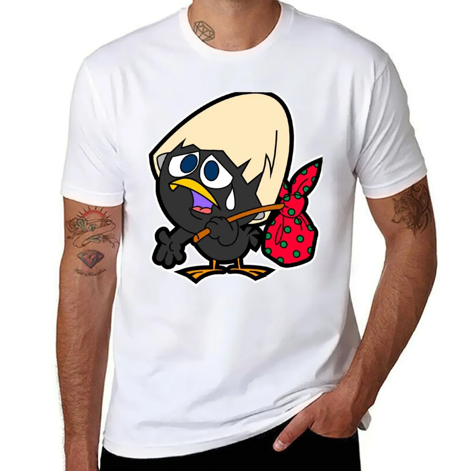 

Футболка Calimero Chicken, хлопковая футболка, мужская футболка из 100% хлопка