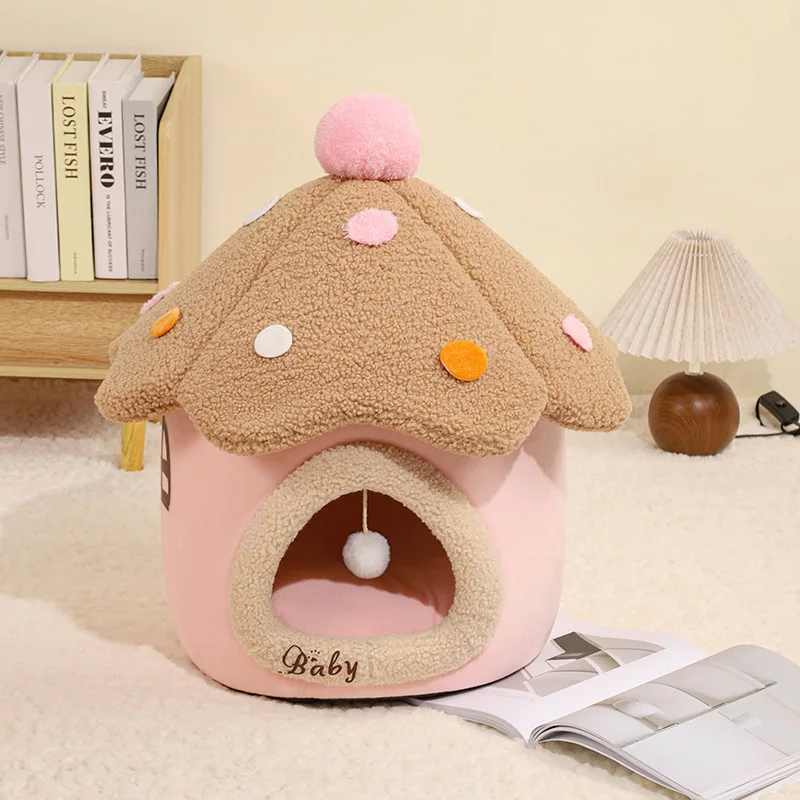 Cloth Cute House Cat Nest Four Seasons Universal Cat House Cat Shelter Winter Closed Warm Cat House Pet Bed Pet House
