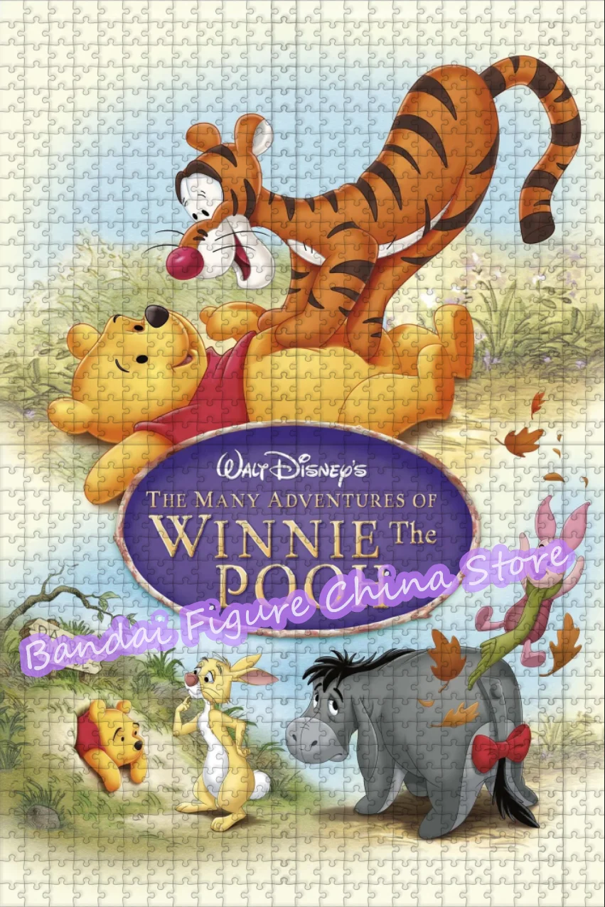 300/500/1000 Teile Winnie The Pooh Druckpuzzle Disney Cartoon Ferkel Big und Pooh Bär Puzzle für Kinder Lernspielzeug