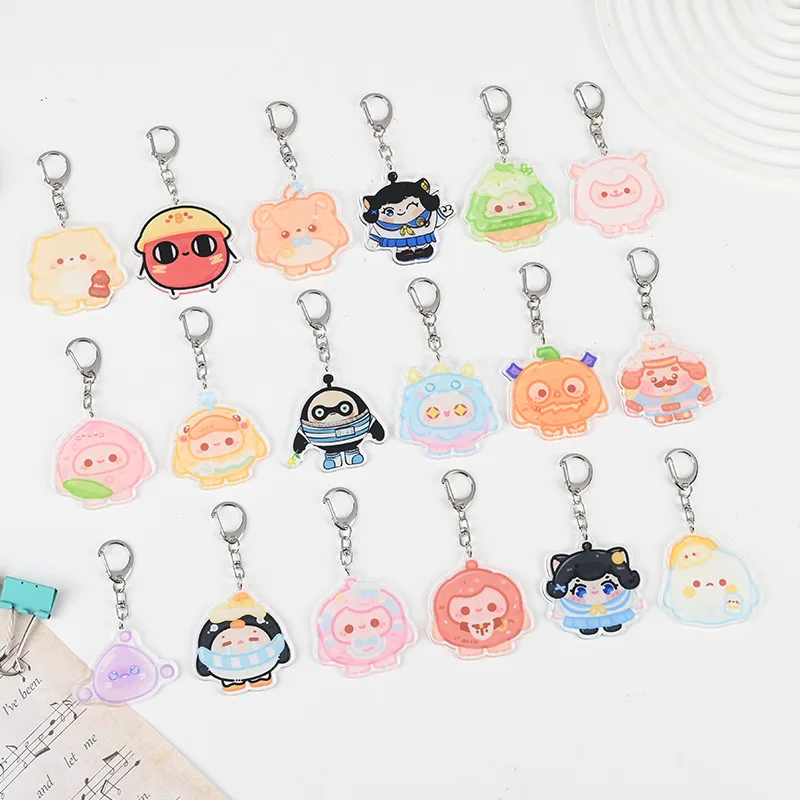 Egg boy party peripheral keychain pendant Q version cartoon high-looking student accessories school bag clothing pendant pendant