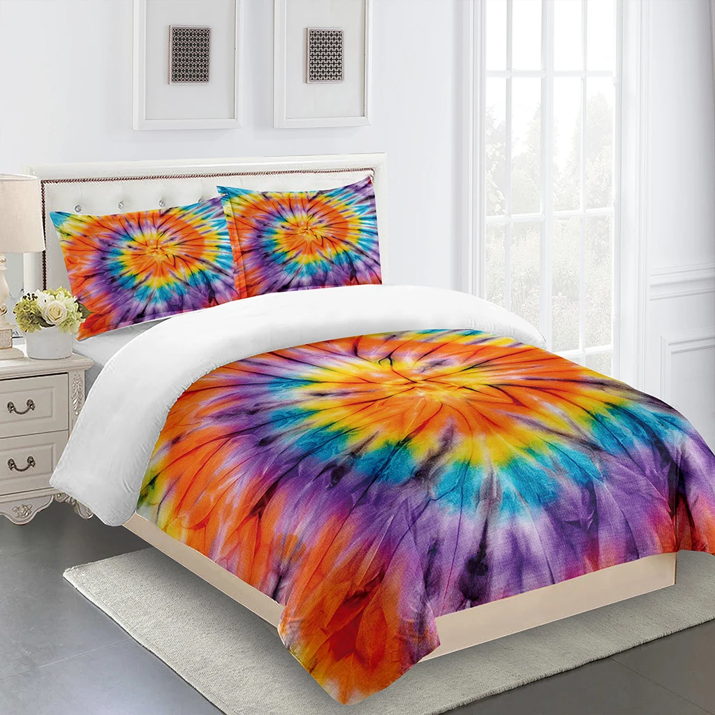 Imagem -06 - Aquarela Multi-color 3d Impresso Bedding Grupo Duvet Covers Fronhas Consolador Bedclothes