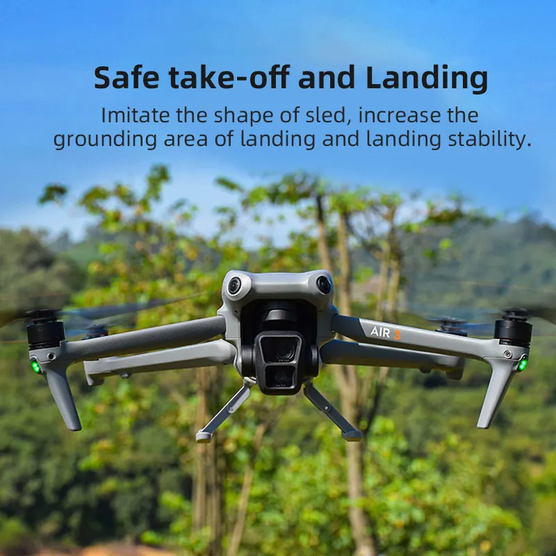 for DJI AIR 3S/AIR 3 Landing Gear Leg Foldable Extended Kit AIR3S Drone Accessories Heighten 37mm Leg Anti-collision Protection