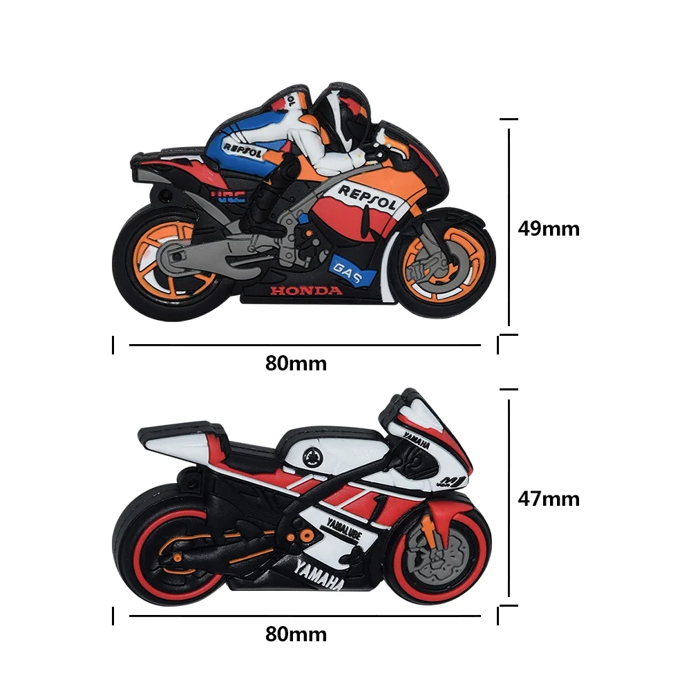 Unidad de bolígrafo para motocicleta con dibujos animados, 4GB, 8GB, 16GB, 32GB, 64GB, resistente al agua, regalo creativo, unidad Flash Usb2.0, memoria de 128GB para motocicleta