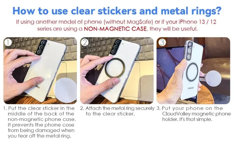 Autotelefonständer, Laptop, gleicher Bildschirmständer, magnetisch, ultradünn, seitlich faltbar, Rollover-Kamera, flache Rückseitenhalterung aus Aluminiumlegierung – Detail 5