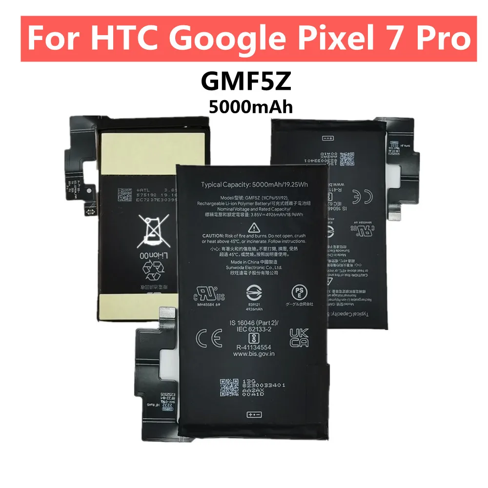 

High Quality Battery GMF5Z For Google Pixel 7 Pro 5G Phone Replacement 5000mAh Lithium Battery + Free Tools