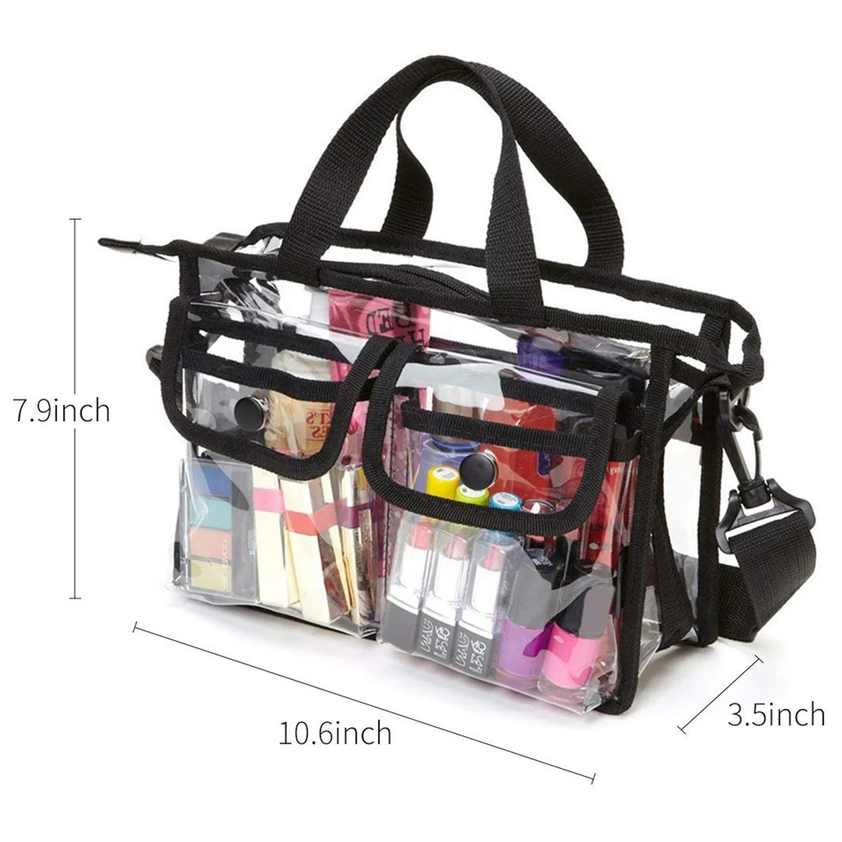 Clear Cross-Body Shoulder Bag,Toiletry Organizer Wash Bag -NFL Stadium Approved Purse