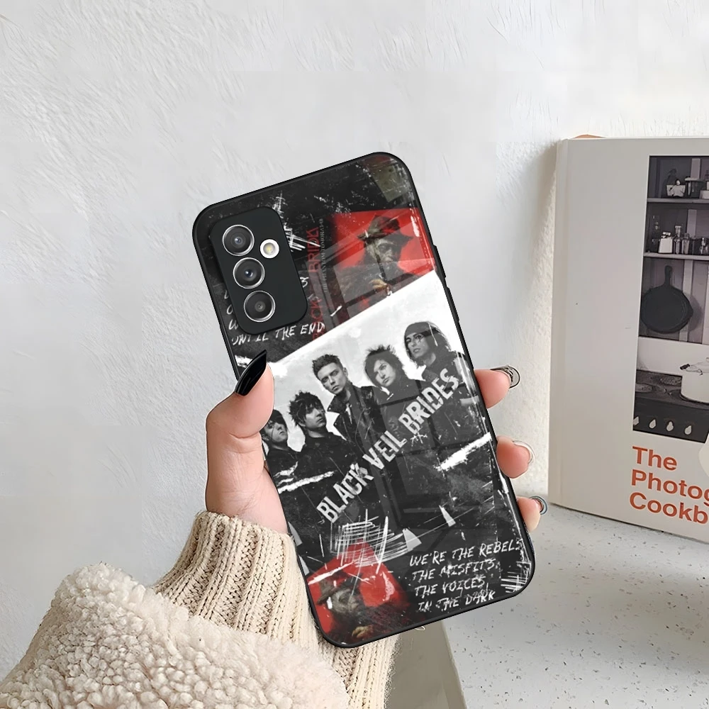 آندي بيرساك الحجاب العرائس BVB قضية الهاتف لسامسونج غالاكسي S25 S24 S23 S22 S20 S21 نوت 20 الترا زائد Fe غطاء فضي ملون