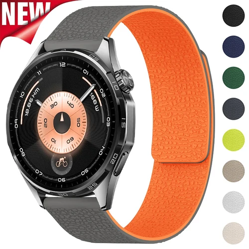 Imagen 1 del producto Correa magnética de silicona de 18mm, 20mm y 22mm para Huawei Watch 6/5 GT6/5 Pro 46mm GT4 41mm, pulsera deportiva para Samsung Galaxy Watch