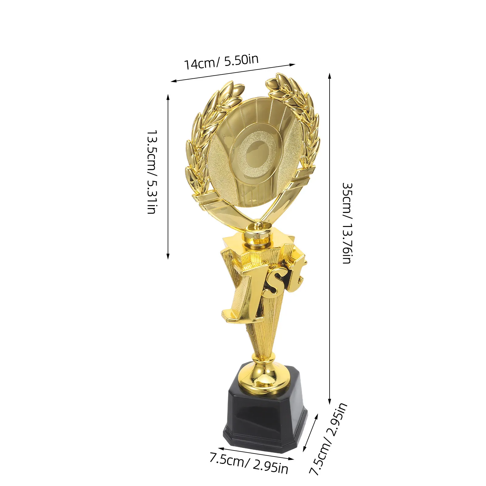 Plastic Wheat Ear Champion Trophy Lightweight Sports Competition Party Decor Ceremony Celebration Winning Awards