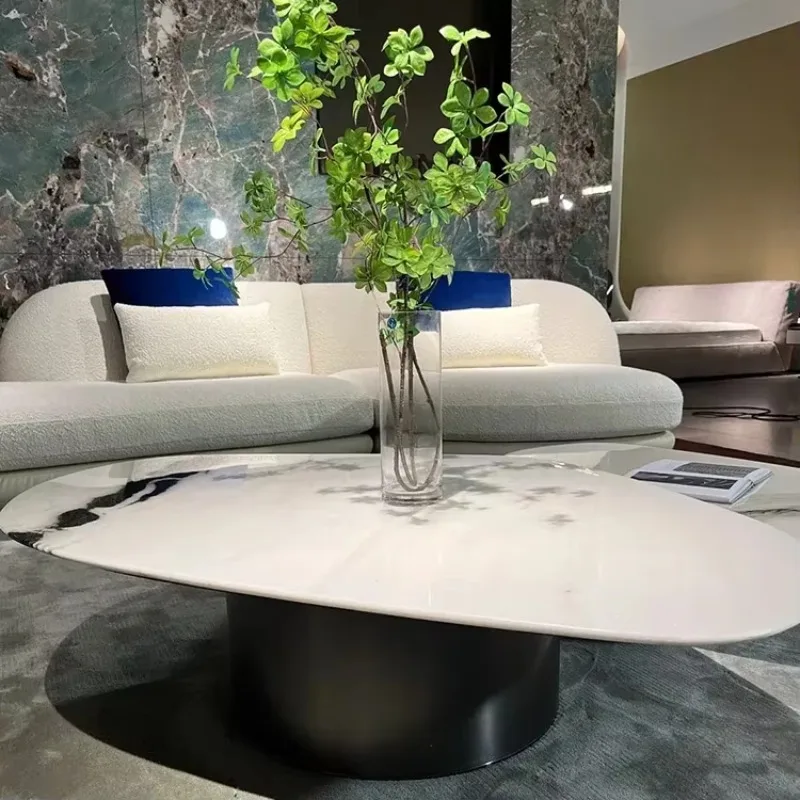 

TAO Light Luxury Panda White Marble Shaped Tea Table