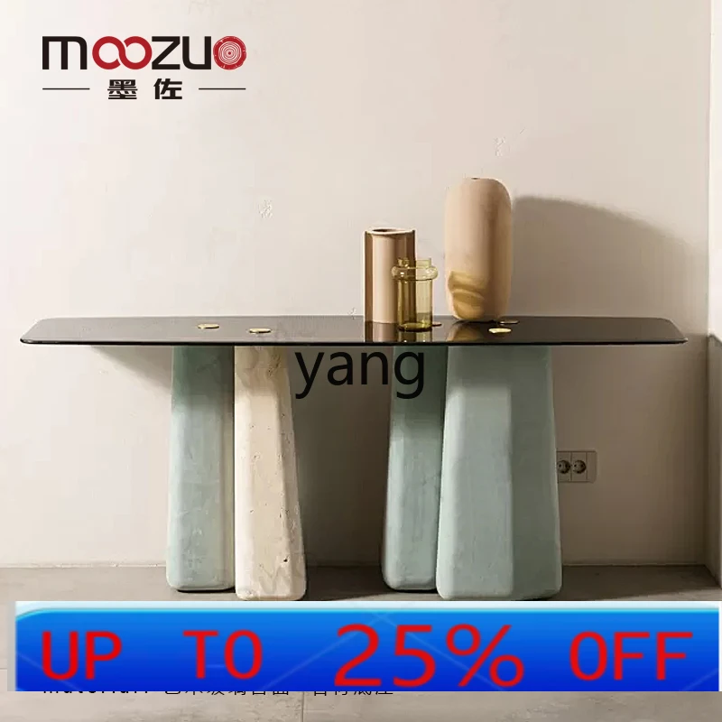 

LHH modern simple entrance table entry foyer decorative cabinet against the wall light luxury decorative table