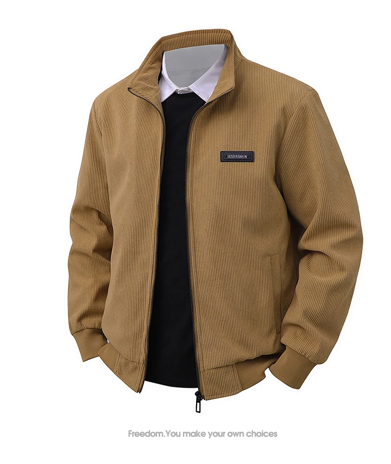 Cordjacke für Herren, Frühling/Herbst, neue amerikanische Retro-Cargojacke, Oberbekleidung, Business-Mantel für Büro, modische Winter-Freizeit- und Arbeitskleidung – Detail 13