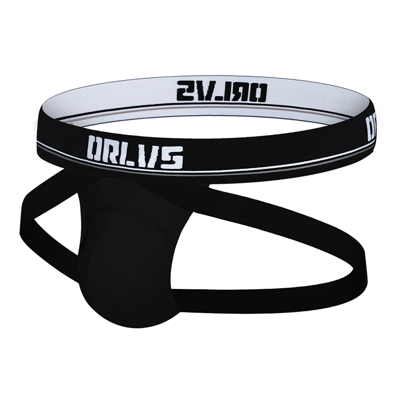 ORLVS New Cotton Gay Men\'s Thong and G String Men\'s Panties Breathable Tanga Sexy Underwear Man Jockstrap Underpants for Men