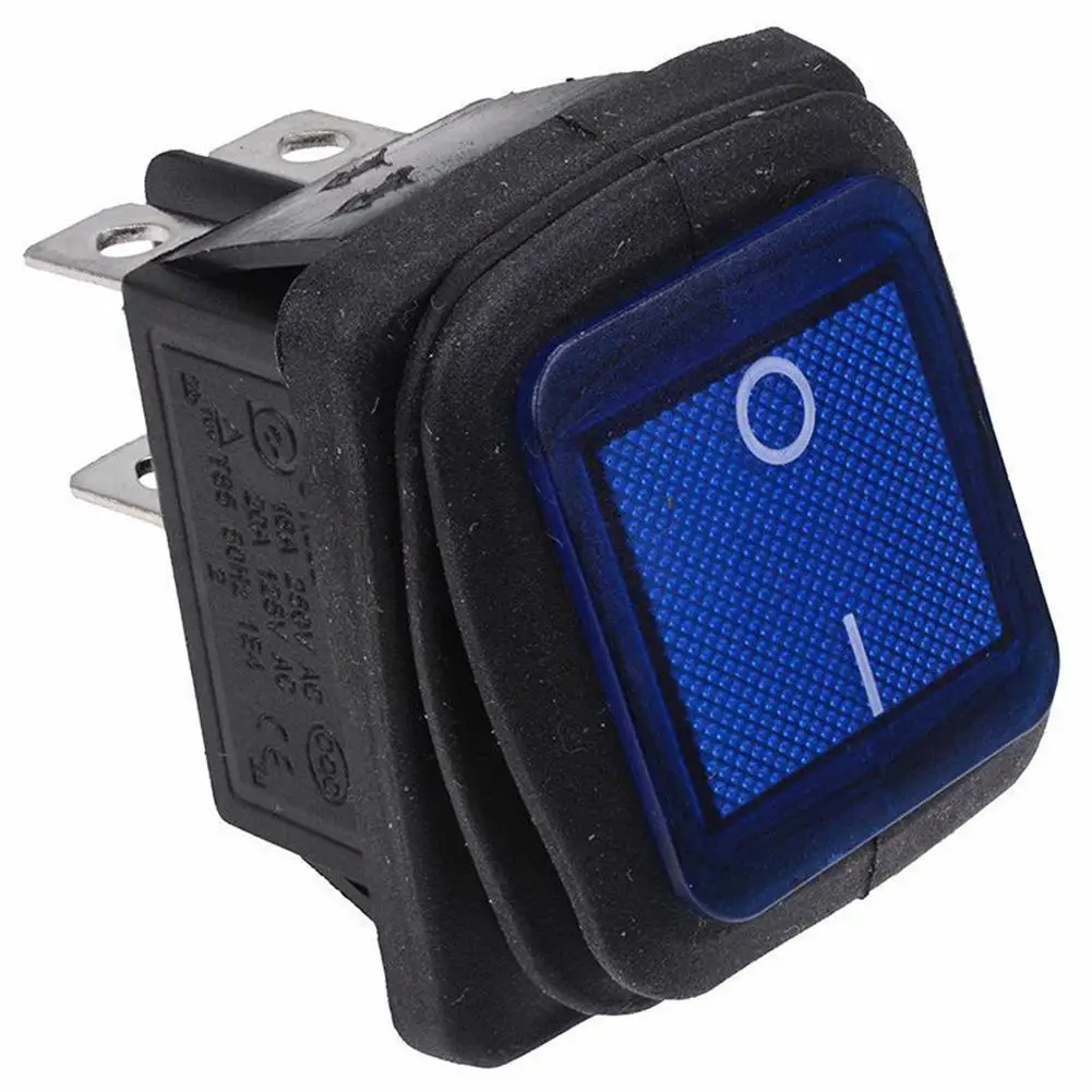 DPST 16A 250VAC Rocker Switch Equipment Round Accessories Electrical For Motor Loads Heavy Duty Rectangular Reset
