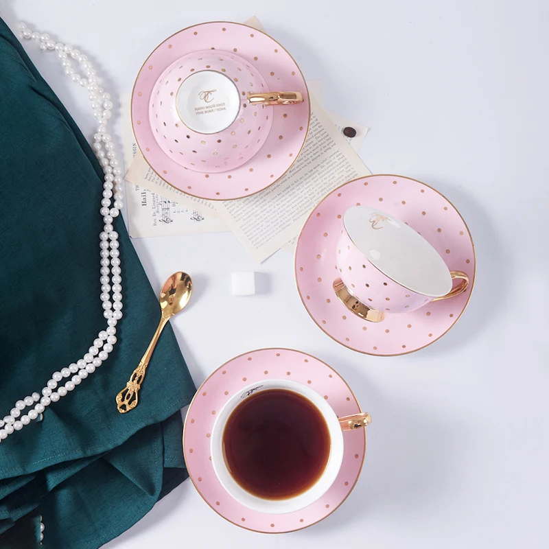 

Beautiful Cup And Saucer Set Bone China Porcelain Coffee Cup Aesthetic Aftermoon Tea Mugs Tazzine Da Caffe Colazione Tableware