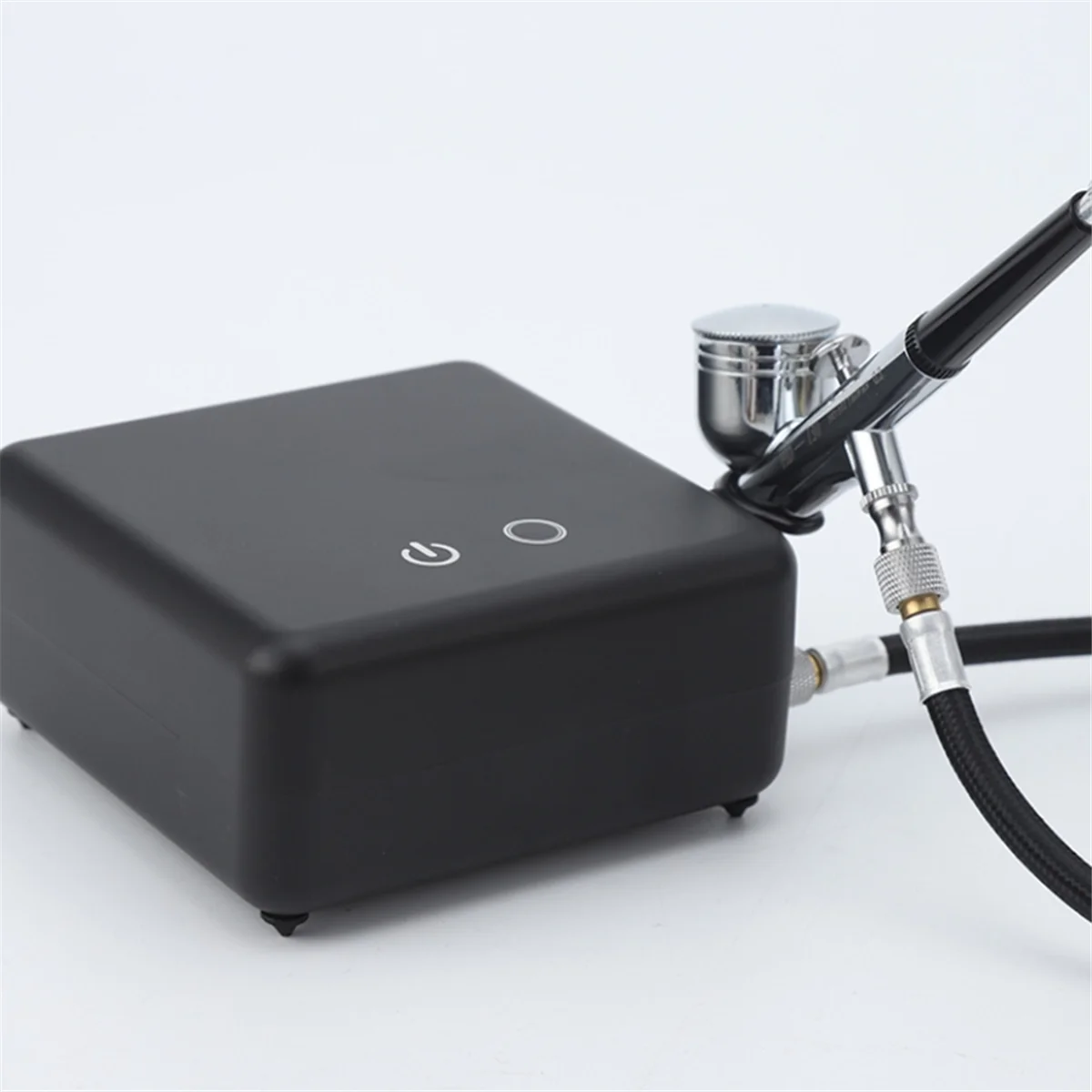 Mini bomba de aerógrafo N18R, juego de aerógrafo de tatuaje de maquillaje de uñas, herramienta de pintura de coche de pastel modelo enchufe negro de la UE