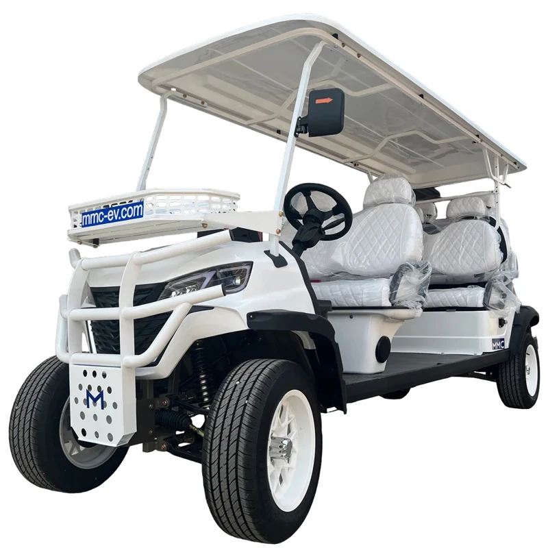 Cheap Price Brand New White Two Seater 4 Wheel Standard Club Golf Cart Road Tire 2 Seater Sightseeing Solar Electric Golf Cart