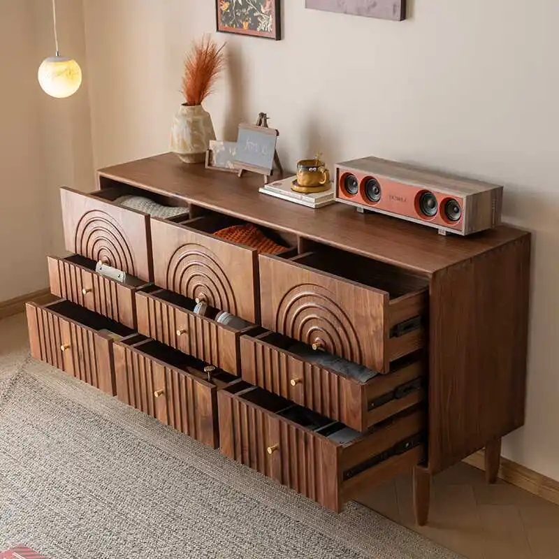 Настраиваемый винтажный прикроватный шкафчик для спальни с девятью грудью