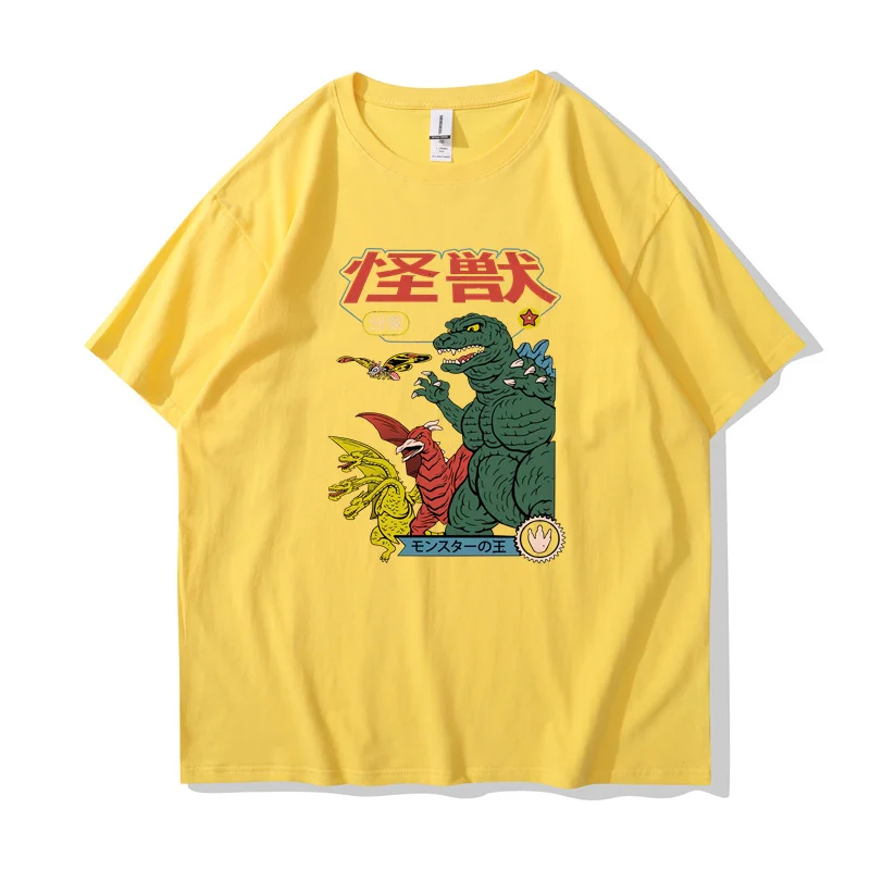 

Футболка мужская с мультяшным принтом, хлопок, короткий рукав, Повседневная рубашка в уличном стиле, топ в стиле хип-хоп, Харадзюку, лето 2023