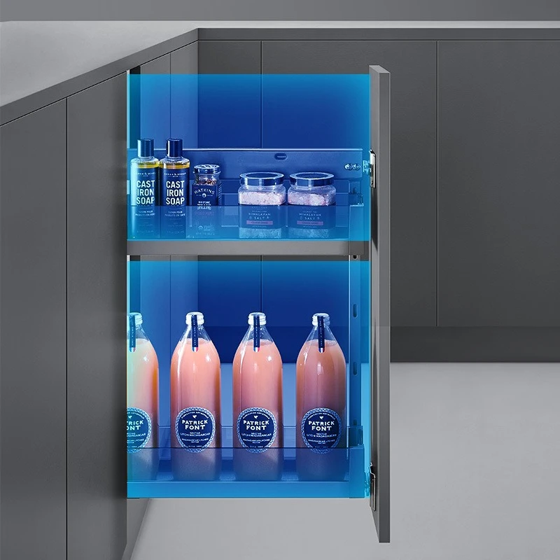 Phantom Cabinet Narrow Side Seasoning Basket Side Drawer Buffer Basket