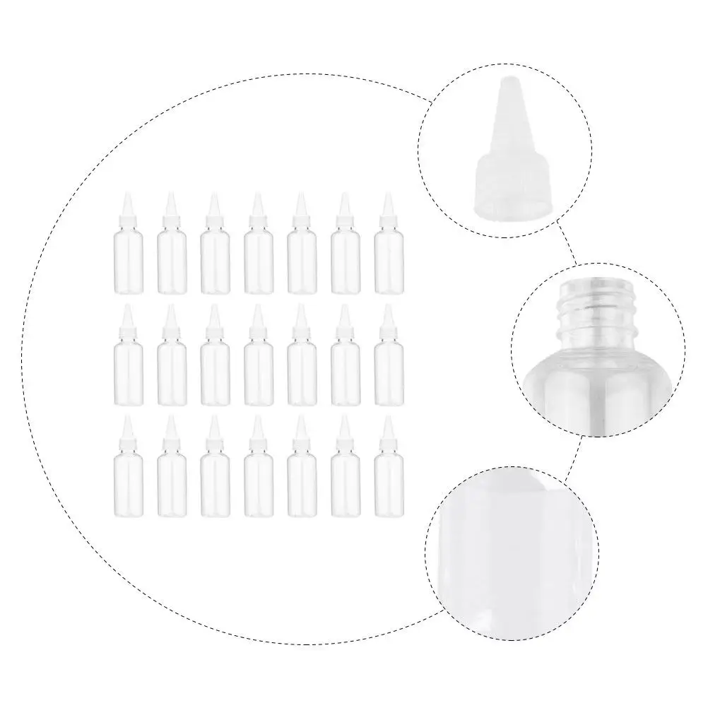 

25 шт. портативных пластиковых пустых бутылочек-диспенсеров объемом 120 мл, многоразовые, с прецизионным носиком для масел, лосьонов и жидкостей