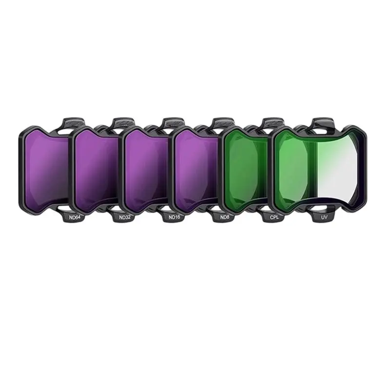 

B03B-Набор из 6 фильтров ND UV CPL для DJI Avata 2, накладные фильтры нейтральной плотности, включая ND8, ND16, ND32, ND64