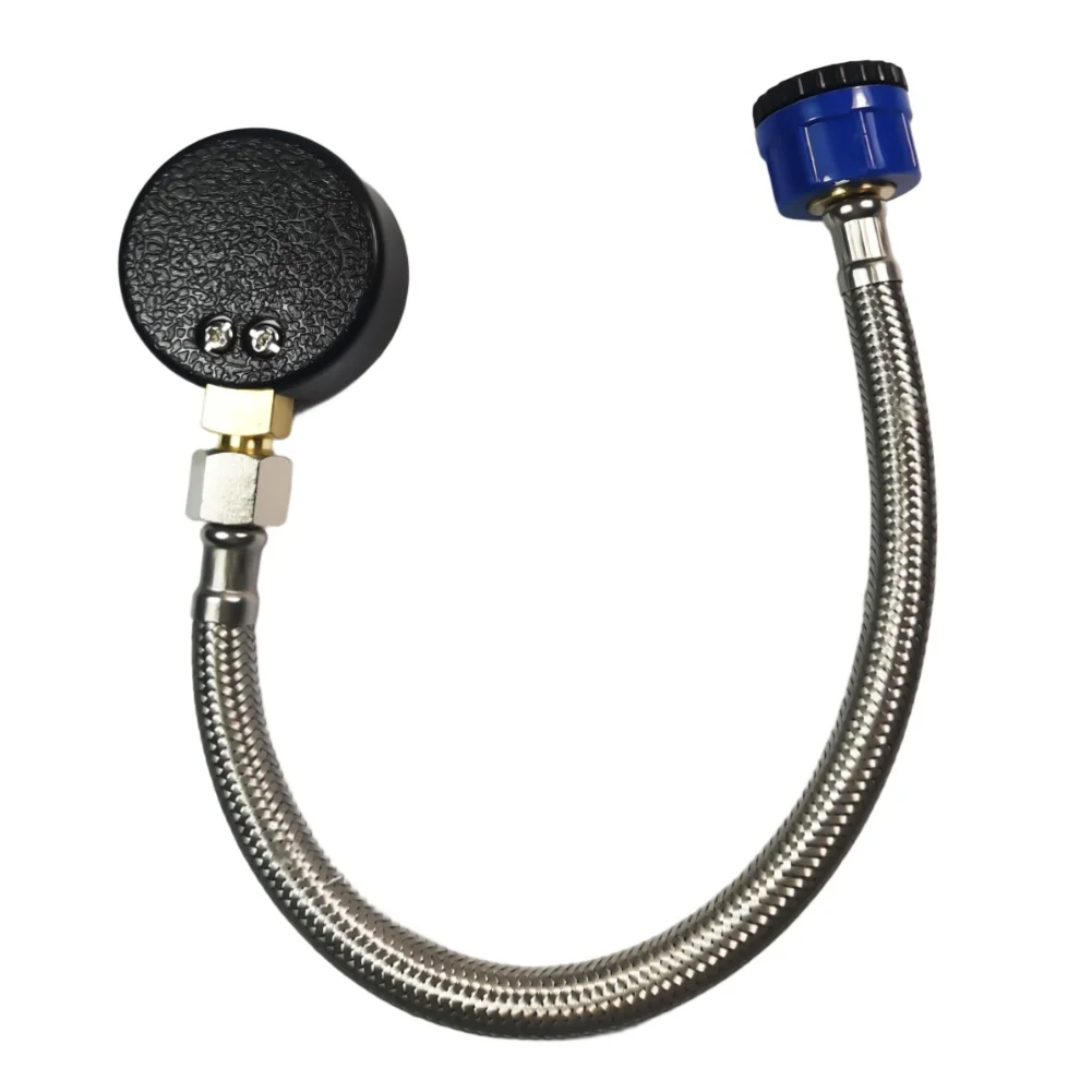 Wasserhahn-Druckprüfgerät 0-160 PSI mit Doppelskala und 30cm Schlauch für Gartenbewässerung, Rohrheizung und Sanitär-Diagnose – Detail 8