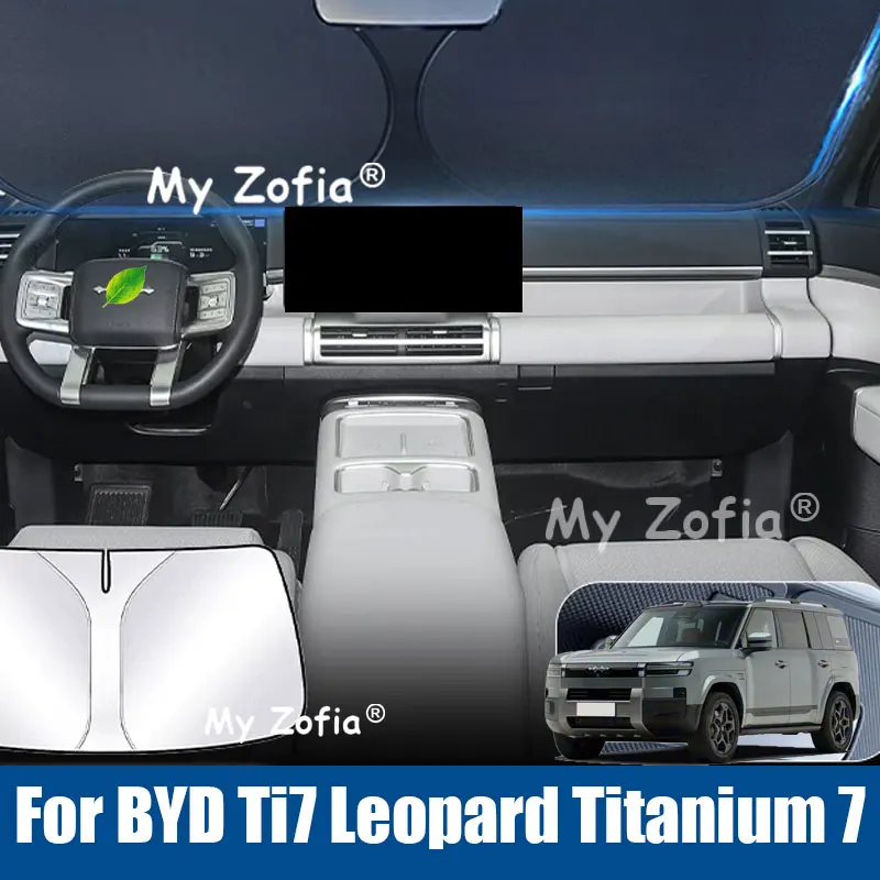 

Car Windshield Sun Shade Insulation Protector Front Window Sunshade Auto Accessories for BYD Ti7 Leopard Titanium 7 2025 2026