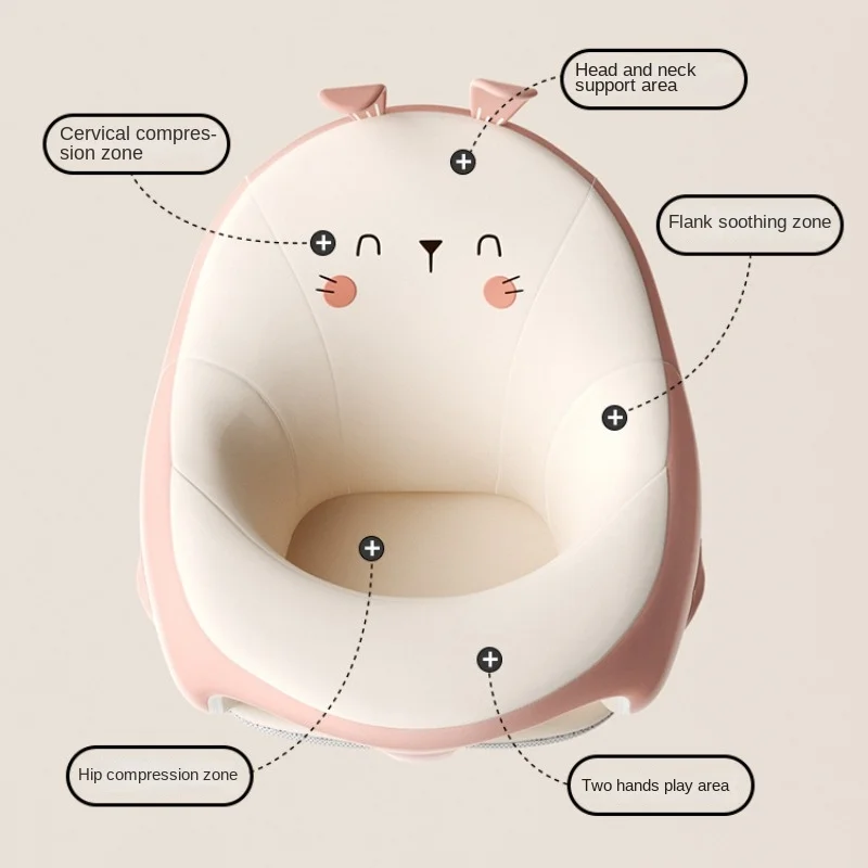 Sofá de pano anti-incrustante tecnologia para bebês, cadeira infantil com encosto, assento de bebê, Spine Friendly, Spine Friendly, Household