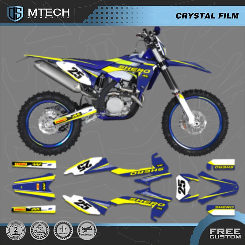 DSMTECH مخصص فريق الرسومات الشارات ملصقات أطقم ل Sherco 2012 2013 2014 2015 2016 SE SE250 300 002 #1