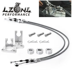 Shifter Cables With Trans Bracket Shift Linkage For RSX K20 K20A K24 K Series EG EK DC2 Race Type-S & K-Swap Vehicles JR-SBP04