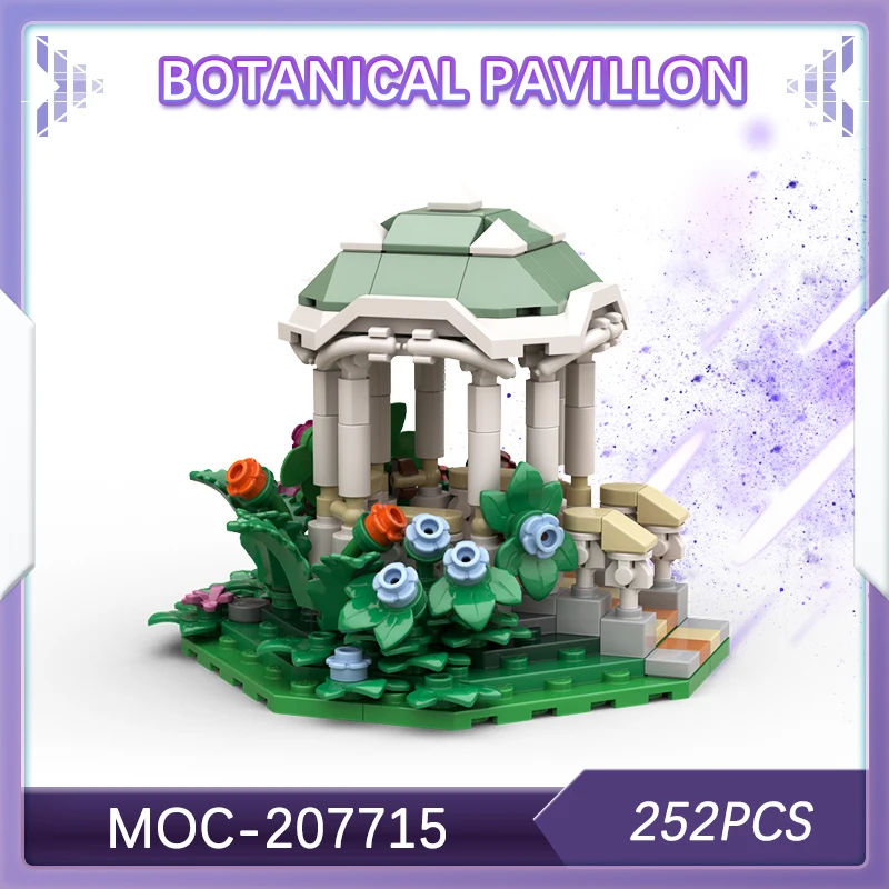 252PCS Botanische Pavillon Bausteine Montieren Westlichen Klassischen Pavillon Garten Stil Architektur Set Geschenke MOC- 207715