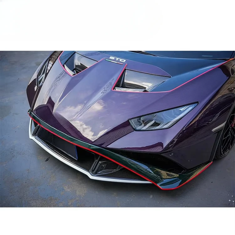 Upgrade STO Style Bodykit for Lambor Huracan LP610 Carbon Fiber Mix Fiberglass Front Engine Cover Car Bumpers Rear Spoiler