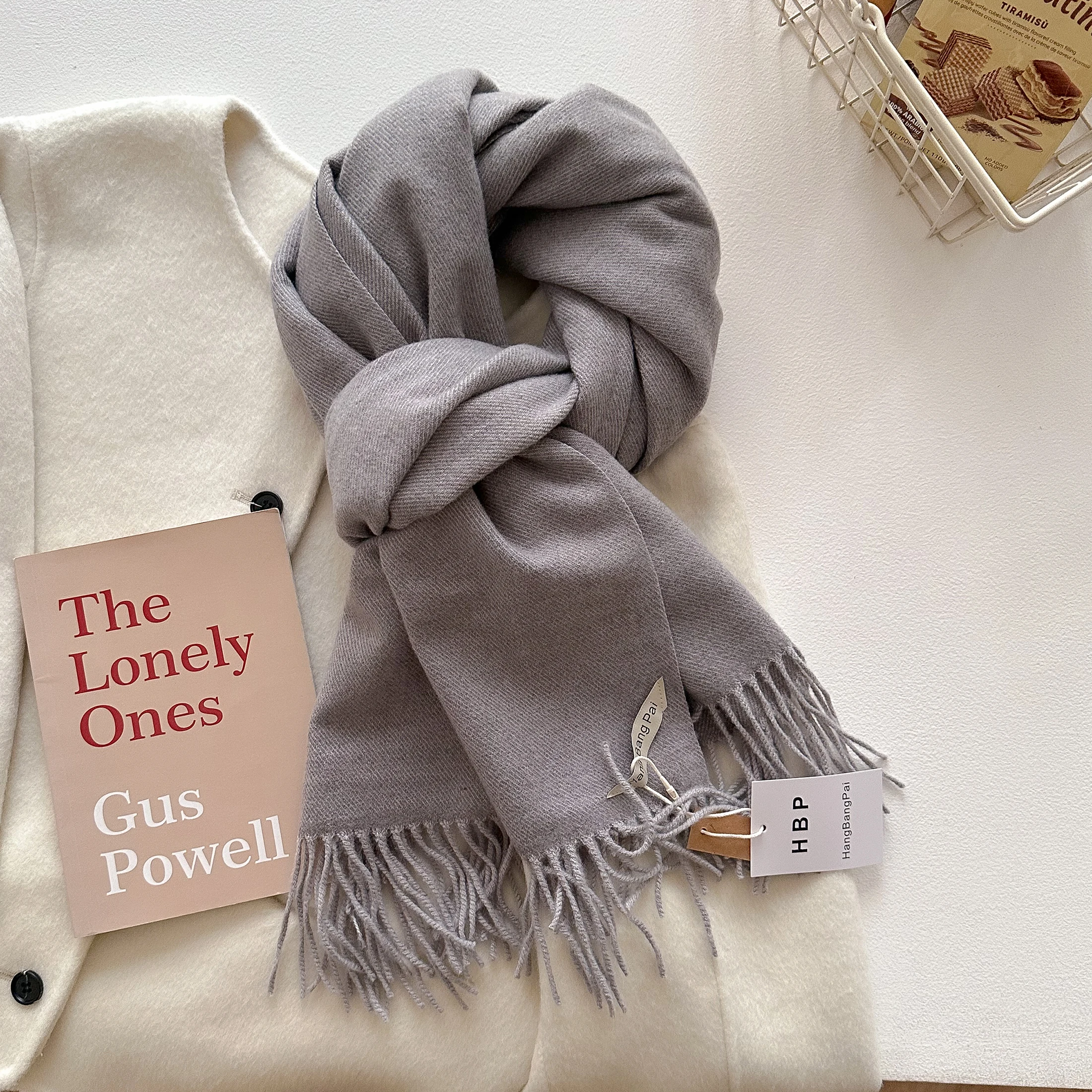 2025 جديد الشتاء وشاح من الصوف للنساء طويل دافئ أوشحة كشميرية الحجاب الصلبة سيدة شال التفاف الإناث الباشمينا باندانا وشاح الرأس