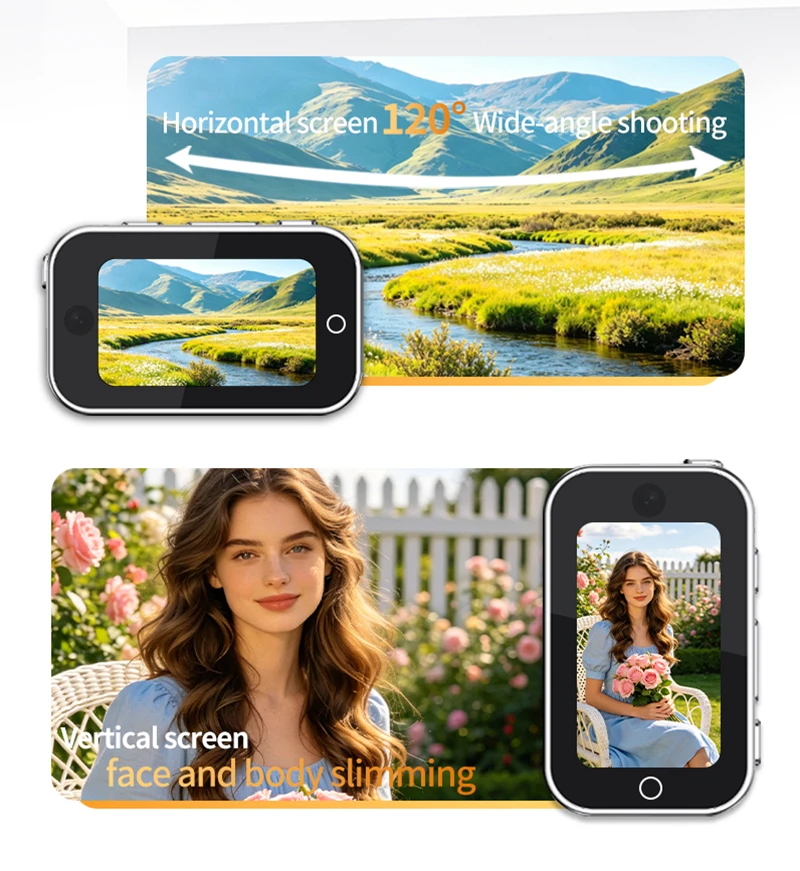 OnePus Dual-Objektiv Magnetische Daumenkamera 2.7K 1080P Pocket Sport Cam WIFI Autofokus Bodycam Tragbare Helmkamera – Detail 10