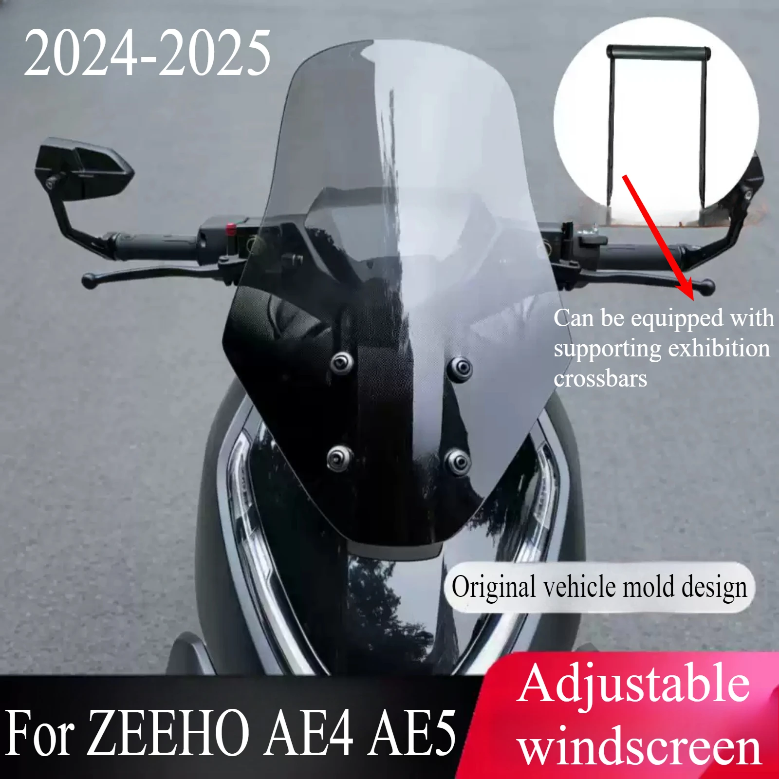 Motorcycle Modified Windshield Wind Deflector Heightened Windshield Front Glass Accessories Parts For ZEEHO AE4 AE5 2024-2025