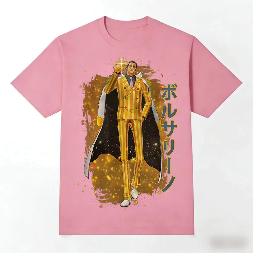 One Piece Light Speed Admiral Kizaru Unisex T-Shirt 2026 Sommer Neues beliebtes Anime-gedrucktes lässiges Eltern-Kind-Kurzarm-Top