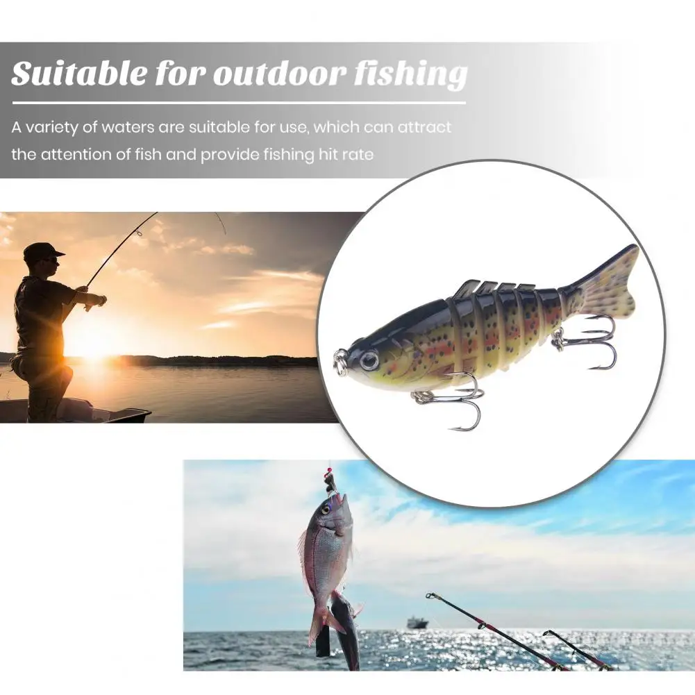

Fishing Bait Durable Fishing Bait Multi-jointed Fishing Lure with Hooks 10cm/16g 7-section 3d Swimbait Bionic for Freshwater