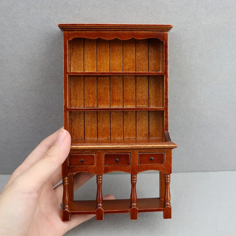 

1:12 dollhouse mini furniture model DIY vertical bookcase cabinet shelf storage cabinet