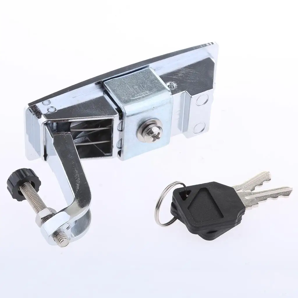 Compression Door Latch Lock Chrome Zinc Alloy Paddle Deadbolt Handle for RV Motorhome Cabinet
