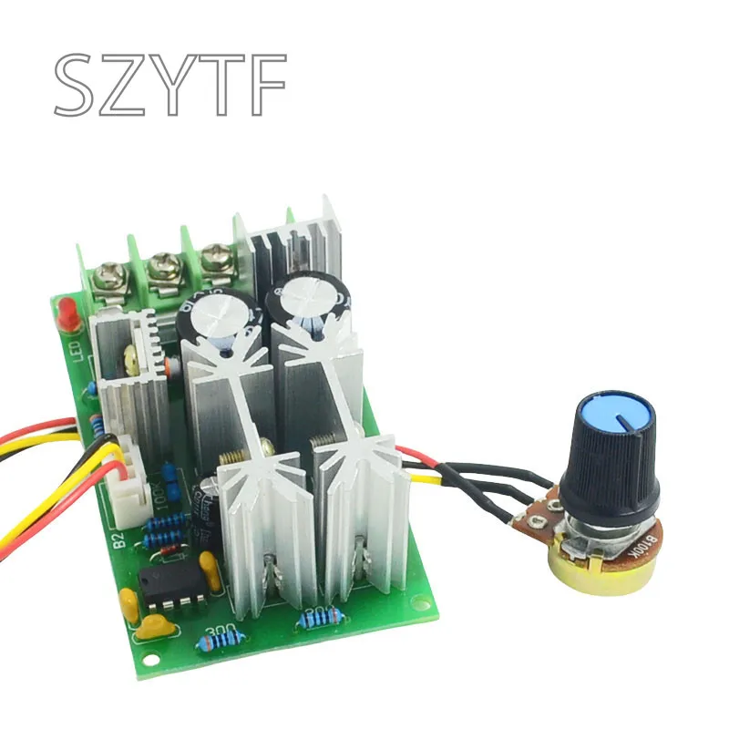 DC10-60V DC Motor Speed Regulator 12V 24V 36V 48V High Power Drive Module PWM Motor Speed Controller 20A Current Regulator