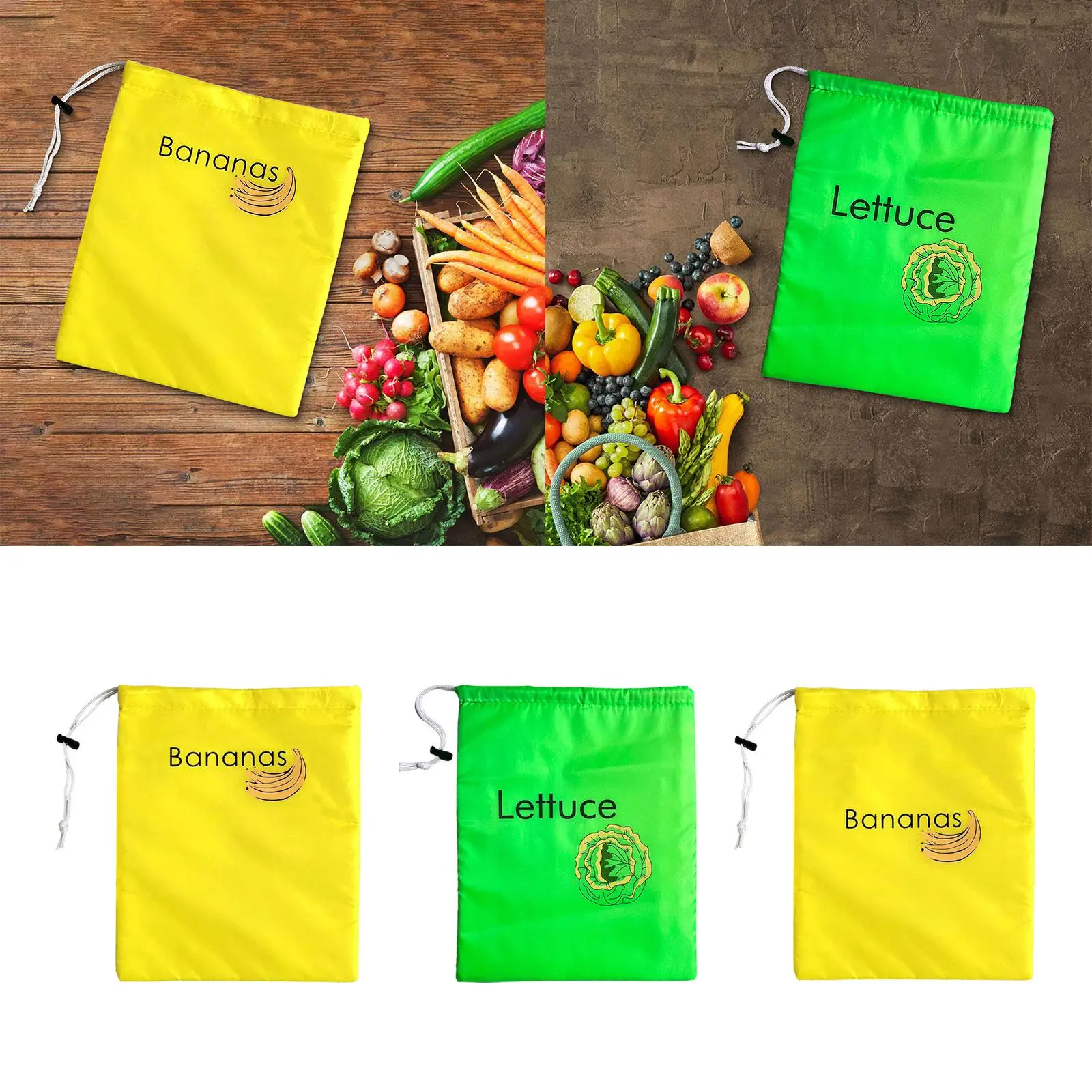 Produce Bag Extended Shelf Life Refrigerator Organizer Fruit Storage Bag