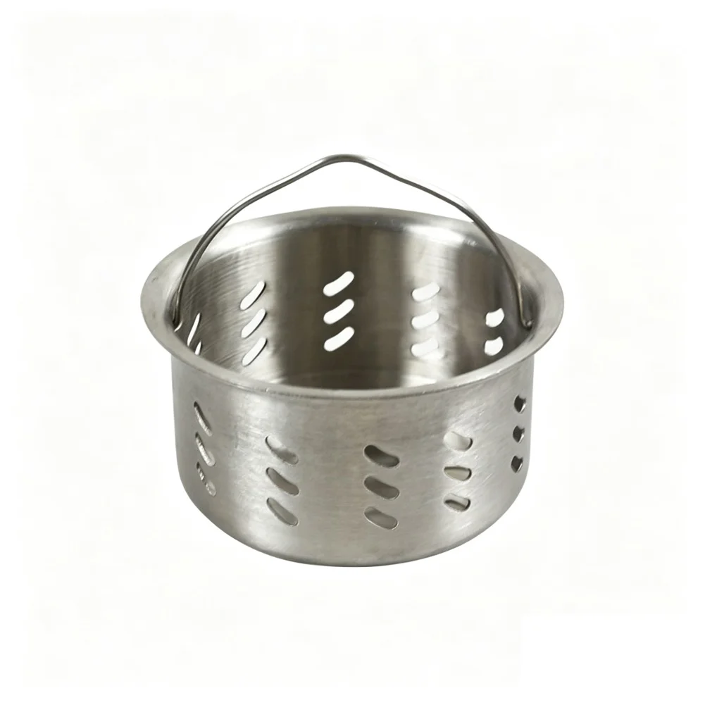 SUS304 Stainless Steel Drain Filter Basket Designed for 86mm Sink Openings Featuring Rust Resistant Construction