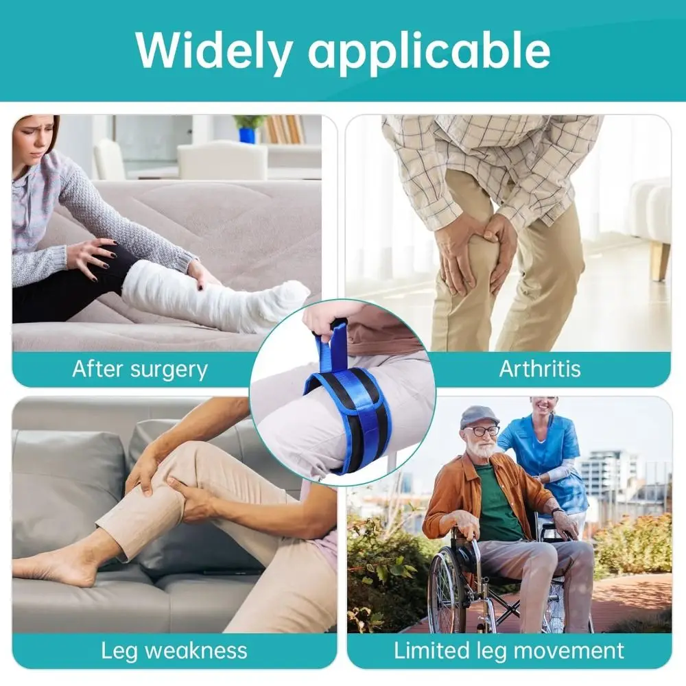 Padded Grip Leg Lifter Strap Loop Easy Assistance Mobility Assistance Strap Non-slip Comfortable Thigh Lifter Band Knee Recovery