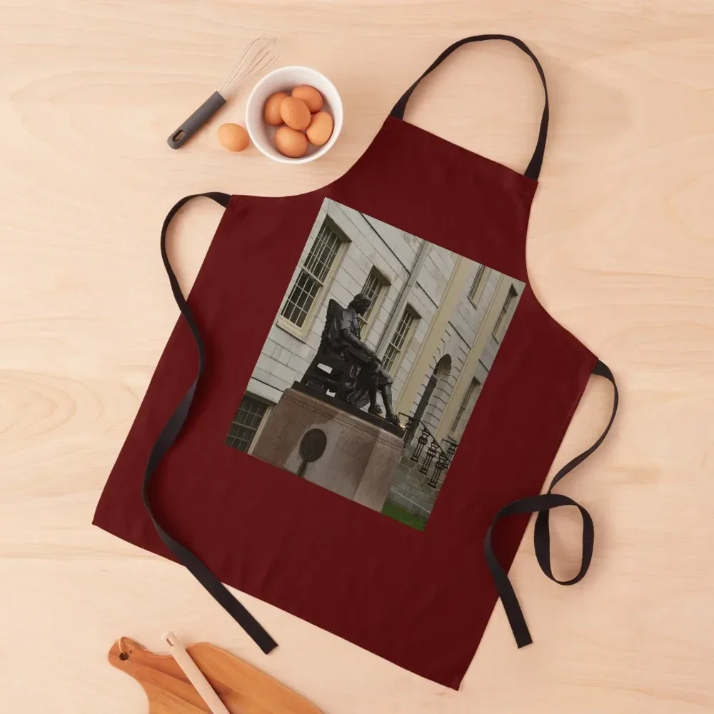 

John Harvard Statue at Harvard University in Cambridge, MA Apron chef costume women's work Apron