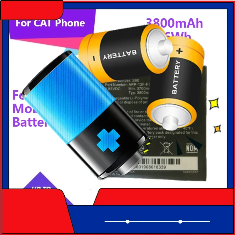 1pcs Repalcement Battery for CATS60 S60 for Bateria for Batterij Battery 3800mAh 14.6Wh Mobile Phone Battery