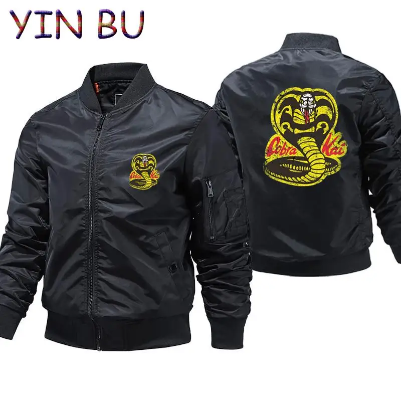 Cobra Kai Jacket Men's Clothes Streetwear Mens Bomber Jackets Coat Windbreaker 5XL Plus Size Clothes Thick t shirt Jacket Parkas