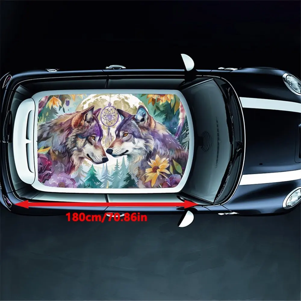 Moonlight Flower Shadows: Dragonflies Dancing Silent Night Melody Car Vinyl Wraps, Vinyl Car Roof Graphics, Rich Themed P, Beaut
