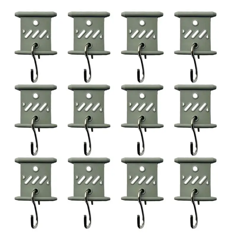 

RV Awning Light Clips 12pcs Portable Awning Hooks Sets Awning Light Clips Hanger S Shaped Storage Hook Lights Accessory For